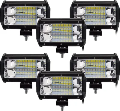 Obrázek produktu pro Greenmigo 6X 72W LED pracovní světlomety automobilové světlomety 12V 24V LED přídavné světlomety 6000K terénní reflektory pracovní světla IP67 vodotěsné pro SUV, nákladní automobily, traktory