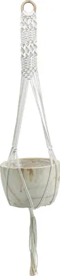 Produktbild von Makramee Blumenampel Boho Chic Pflanzenhänger Naturholz Dekoration Ø22cm