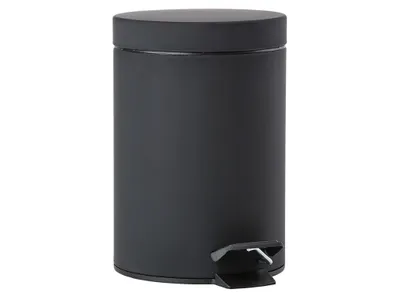 Produktbild von Zone Denmark Pedaleimer Solo, Treteimer, Mülleimer, Kosmetikeimer, Badeimer, Stahl, Black, 3 L, 330168