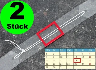 Produktbild von 2x Datumschieber Datumsweiser für Dreimonatskalender 30 cm Breite Datumsschieber