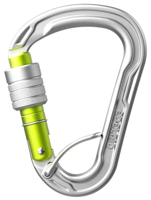 Productafbeelding van Karabijnhaak karabijn - Schroefvergrendeling - 23 kN - Zilver - Voor klimmen en alpinisme