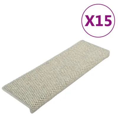 Obrázek produktu pro Samolepící nášlapy na schody vzhled sisal 15ks 65x21x4cm zelené