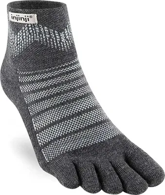 Obrázek produktu pro injinji Injinji pánské outdoorové ponožky s krátkou manžetou ze středně silné vlny, barva slate, velikosti 40,5–44