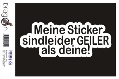 Produktbild von Aufkleber / Autoaufkleber - JDM / Die cut / Auto / OEM - Meine Sticker sind geiler als deine - 210x80 mm schwarz - Heckscheibe / Heckscheibenaufkleber