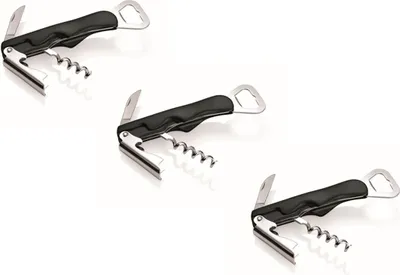Produktbild von Kellnermesser mit Kapselheber schwarz Set