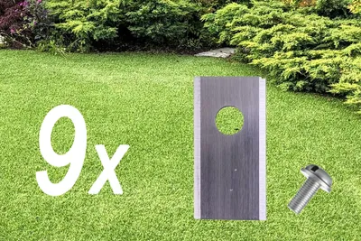 Image de 9x lames de robot de tonte | lames pour Worx Landroid | Einhell | LandXcape