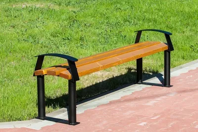 Obrázok produktu pre Záhradná lavička bez operadla drevená lavička parková lavička kovová 170x42cm