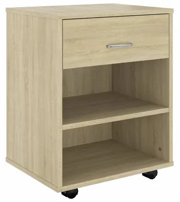 Obrázok produktu pre vidaXL Skriňa na kolieskach Sonoma dub 46x36x59 cm odvodený výrobok z dreva