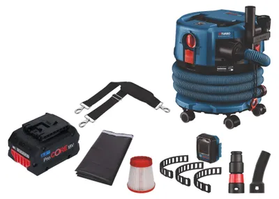 Image de Bosch GAS 18V-12 MC Professional Aspirateur sans fil BITURBO Brushless + 1x batterie ProCore 8,0 Ah + accessoires - sans chargeur