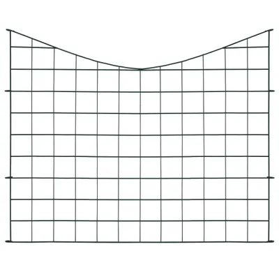 Image de vidaXL Kit de clôture de jardin concave 77,5x64 cm vert