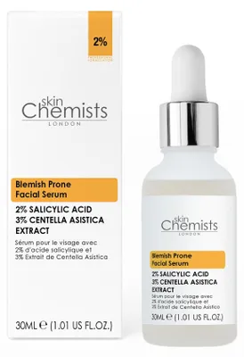 Produktbild von Gesichtsserum fŸr Unreine Haut 30ml mit SalicylsŠure, Centella Asiatica 30ml
