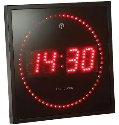 Image de Horloge digitale radio-pilotée ROUGE