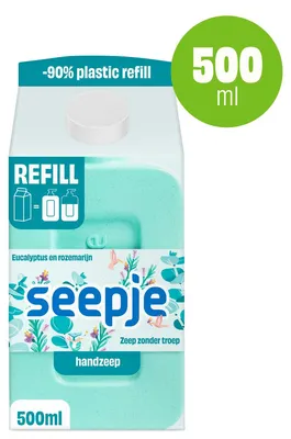Produktbild von Seepje Handseife Eukalyptus, Nachfüllpack (500 ml)