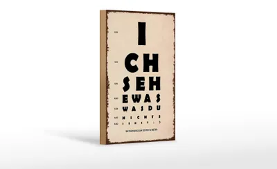 Produktbild von Holzschild Spruch 12x18cm ich sehe was du nicht siehst