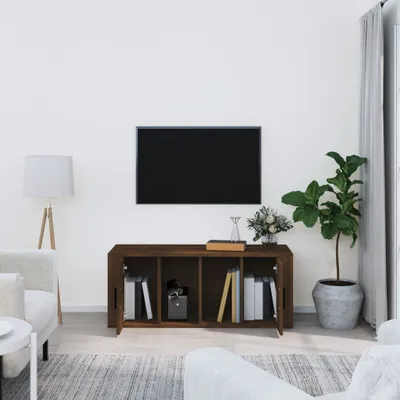 Produktbild von The Living Store TV-Schrank Braun Eichen-Optik 100x35x40 cm Holzwerkstoff