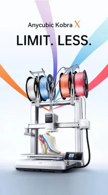 Produktbild von Kobra X - FDM 3D-Drucker - 600 mm/s Max. Geschwindigkeit - Automatische Nivellierung - 260×260×260 mm Bauraum - 0,02 mm Schichthöhe - WLAN