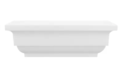 Produktbild von Kapitell für Pilaster | harte Acryl Außenschicht | Fassade | Barock | Außendekor | Stuck | weiß | EPS | 112 x 380 mm | PC107