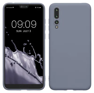 Produktbild von kwmobile Handyhülle für Huawei P20 Pro Hülle - TPU Case - Kabelloses Laden - Schutzhülle Cover in Blaugrau