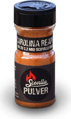 Produktbild von Scovillas Carolina Reaper, Chilipulver im Shaker, 50g