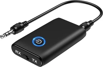 Obrázok produktu pre Bluetooth adaptér – prijímač/vysielač – bezdrôtové počúvanie hudby – Bluetooth 5.3 – dosah 10 metrov – čierna farba