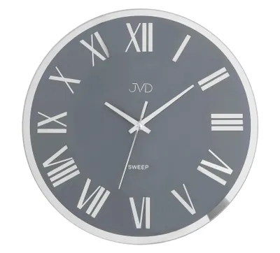 Image de Horloge murale gris-argent métal - JVD modèle : NS22006.4