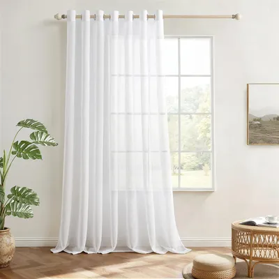 Zdjęcie produktu dla Przejrzysty zasłon z przelotkami - 300 x 260 cm - biały