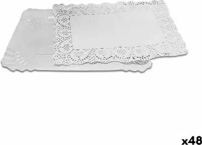 Obrázek produktu pro Dortový základ algon bílý 15 x 22 x 1 cm (4 kusy) (48 kusů)
