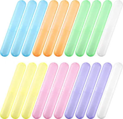 Produktbild von 20,Stück,Reise,Zahnbürste,Etui,Halter,,Tragbar,Zahnbürste,Aufbewahrung,,7,Sortieren,Farbe,Kunststoff,Zahnbürste,Etui,Halter,Zahnpasta,Etui,Abdeckung,Schutz,Für,Reise,Verwendung