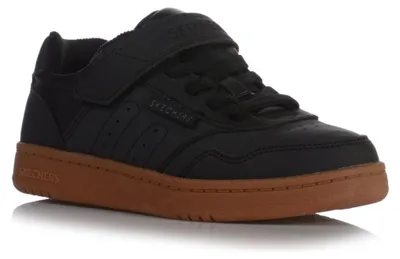 Produktbild von Skechers Kinder Halbschuhe Schwarz mit Klettverschluss, Modell 418028LBLKXXA