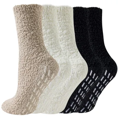 Productafbeelding van Hocerlu knuffelsokken, antislipsokken met noppen, voor dames, 5 paar, EU 35-42
