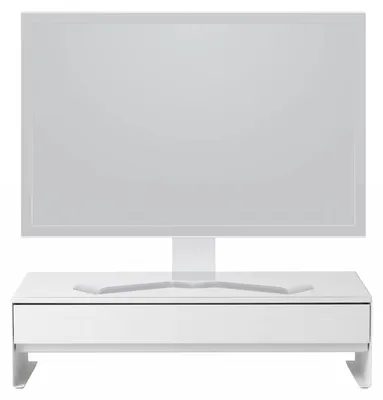 Produktbild von Yamazaki Monitorständer mit Schublade Tower weiß 50x12,8x24 cm