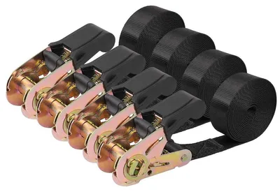 Obrázek produktu pro Popruhy, 2,4 m x 25 mm, těžké nákladové popruhy, 4 kusy