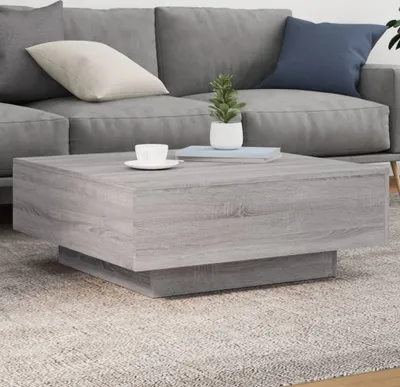 Immagine prodotto di Maison Exclusive - Tavolino con luci LED Grigio Sonoma 80x80x31 cm