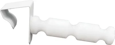 Produktbild von 4x Fensterhaken klemmbar mit Distanzhalter, weiß, Dekohaken, Abstandshalter, Aufhänger für Fensterdekoration, Klemmbereich 15-20 mm