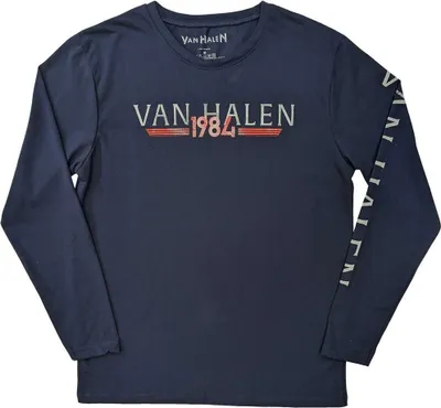 Produktbild von Van Halen - "84 Tour" T-Shirt für Herren/Damen Uni Langärmlig RO9407 (S) (Marineblau)