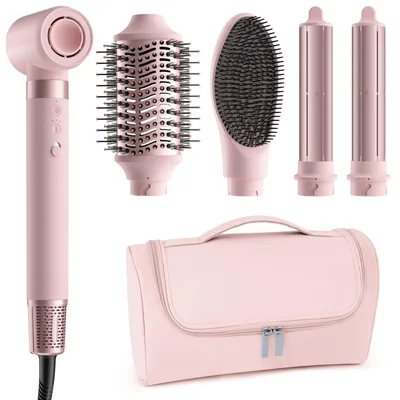 Zdjęcie produktu dla MESCOMB Airstyler 5 w 1, urządzenie do stylizacji włosów z automatyczną lokówką, jonizującą suszarką i funkcją suszenia ciepłym powietrzem