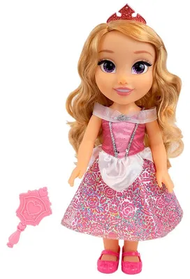 Produktbild von Disney Princess Disney Prinzessin Aurora Modepuppe, 35 cm große Puppe mit Royal Reflection Eyes; enthält ein abnehmbares, schimmerndes Kleid mit Platinum-Holofoil-Druck, Schuhe, Tiara und Bürste – perfekt für Mädchen ab 3 Jahren, Modepuppe, Weiblich, 3 Jahr(e), Junge/Mädchen, 350 mm, Mehrfarbig
