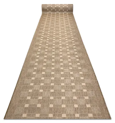 Image de Le tapis de couloir SIZAL SION 6052 Cadre, géométrique tissé à plat beige 80 cm beige 80x340 cm
