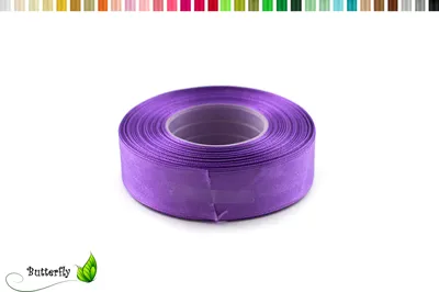Produktbild von Satinband 25mm x 32m Rolle, Farbe:115 dunkel flieder