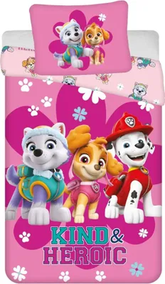 Produktbild von Paw Patrol Design Kuschelige Bettwäsche Baumwolle, 140x200 cm & 60 x 80 cm