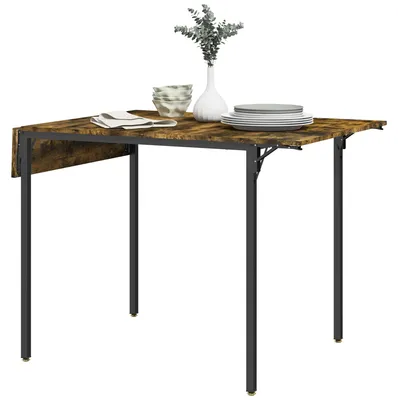Produktbild von Esstisch mit 2 Klappplatten, Industriestil, ausziehbar, Klapptisch fš¹r 2-4 Personen