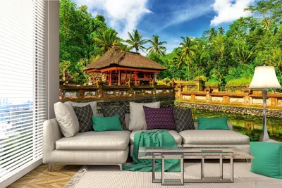 Produktbild von Vlies Fototapete TIRTA EMPUL 375 x 250 cm (inkl. Kleister) - Vlies Tapete, Wandtapete, Wandbilder - Tapete für Wohnzimmer Schlafzimmer, Büro, Küche - Montagefertig