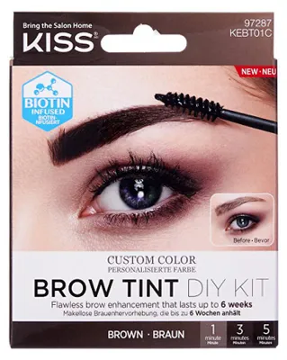 Produktbild von KISS | Henna für Augenbrauen - Schwarz - 10ml - Intensivfarbe - Langanhaltend bis 6 Wochen