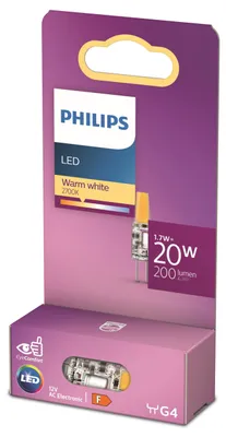Produktbild von Philips Brenner, 20 W Brenner G4, 1,7 W, 20 W, G4, 200 lm, 15000 h, Warmweiß