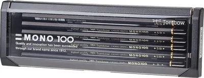 Produktbild von TOMBOW Bleistift "MONO 100" sechseckig 12er Set sortiert schwarz lackiert
