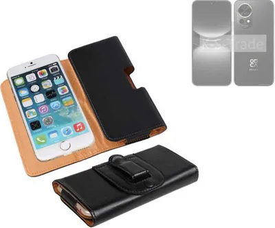 Produktbild von K-S-Trade Schützhülle Handyhülle kompatibel mit Huawei nova 12 Pro Holster Gürtel Tasche Schutzhülle Handy-Tasche Smartphone Case Seitentasche