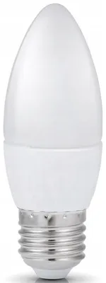 Obrázek produktu pro LED žárovka "svíčka", 7W, velký závit E27, bílá, studená bílá (6500K), 630 lm