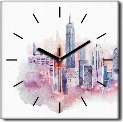 Produktbild von Coloray Uhr auf Leinwand 30x30 cm Wand Uhr Dekoration Wohnzimmer Segeltuch schwarze Hände -Landschaftsarchitektur