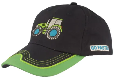 Fiebig Kinder Baseball-Cap mit Traktor-Muster in grün