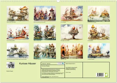 Produktbild von Kuriose Häuser (Wandkalender 2026 DIN A2 quer), CALVENDO Monatskalender